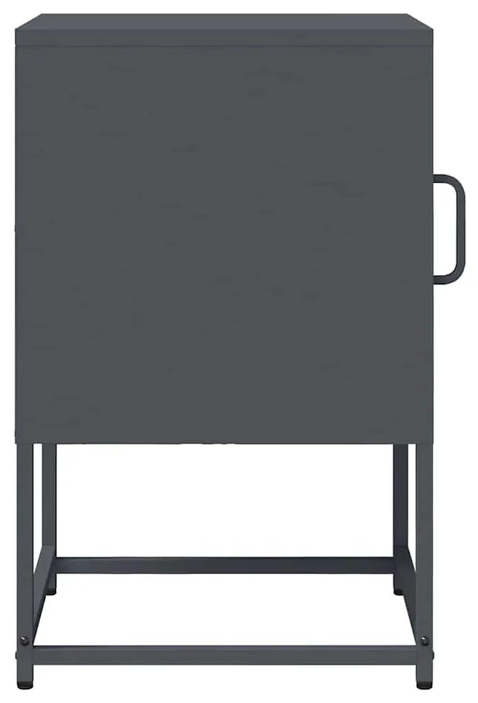Mesa de cabeceira 36x39x60,5 cm aço laminado a frio antracite