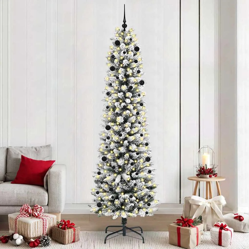 vidaXL Árvore de Natal Artificial Branco 240 cm PVC, Metal e Plástico