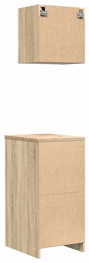 Armários de garagem 2pcs derivados de madeira carvalho sonoma