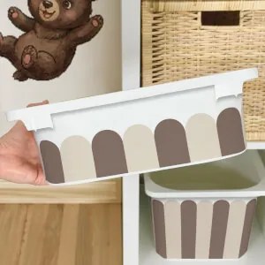 Autocolante para caixa IKEA TROFAST - Arcos castanhos