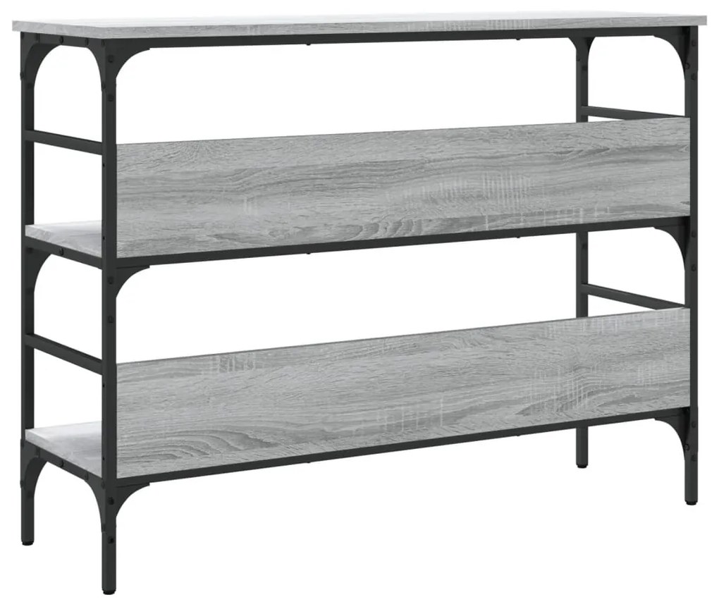 Mesa consola 100x32x75 cm derivados de madeira cinzento sonoma