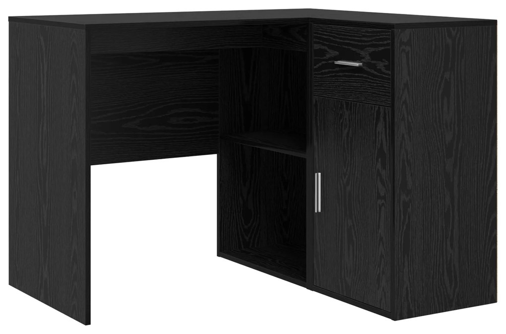 Mesa de Canto Carvalho Preto 102x88x75 cm Madeira Ingenheirada