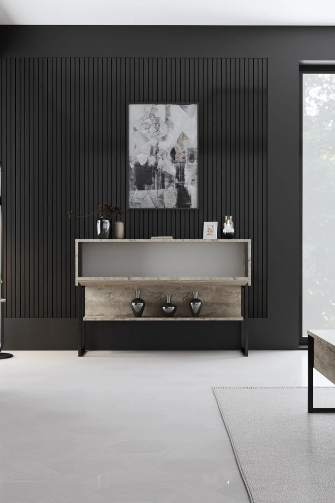 Cômoda Luxe – Travertine Black – 120 cm x 80 cm x 30 cm