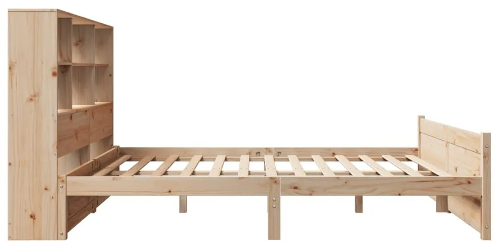 Cama com estante sem colchão 140x190 cm pinho maciço