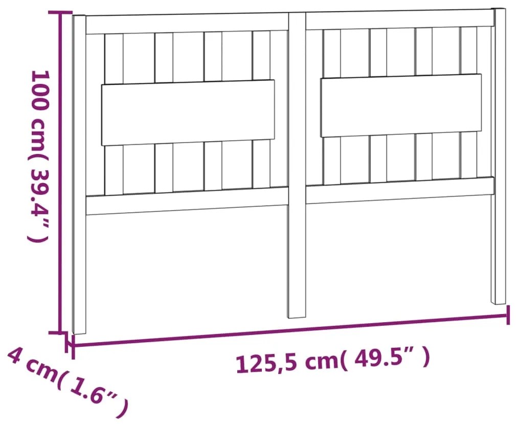 Cabeceira de cama 125,5x4x100 cm pinho maciço castanho mel