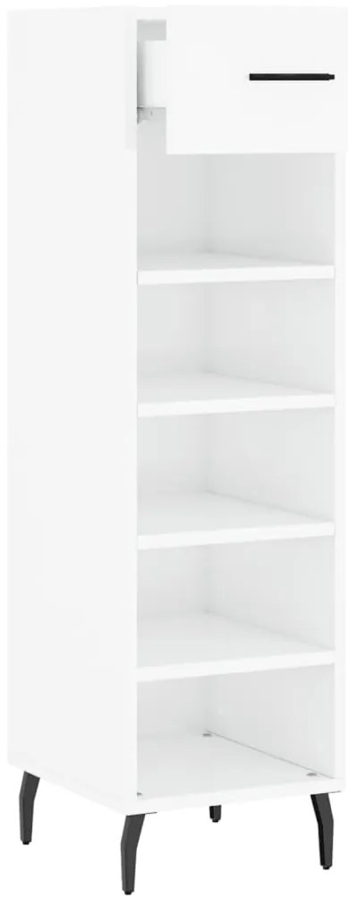 Sapateira 30x35x105 cm derivados de madeira branco brilhante