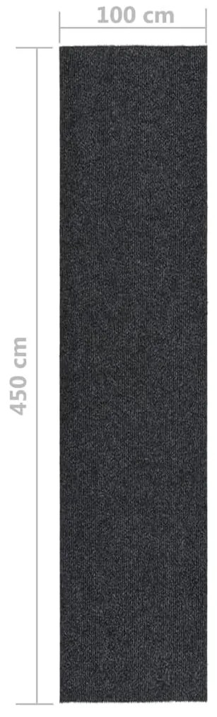 Tapete/passadeira de entrada 100x450 cm antracite