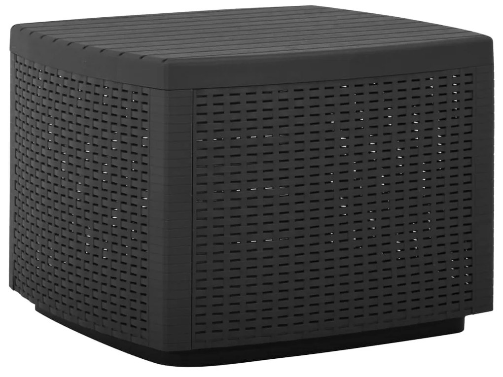 vidaXL Mesa de jardim 53x53x40 cm plástico cinzento