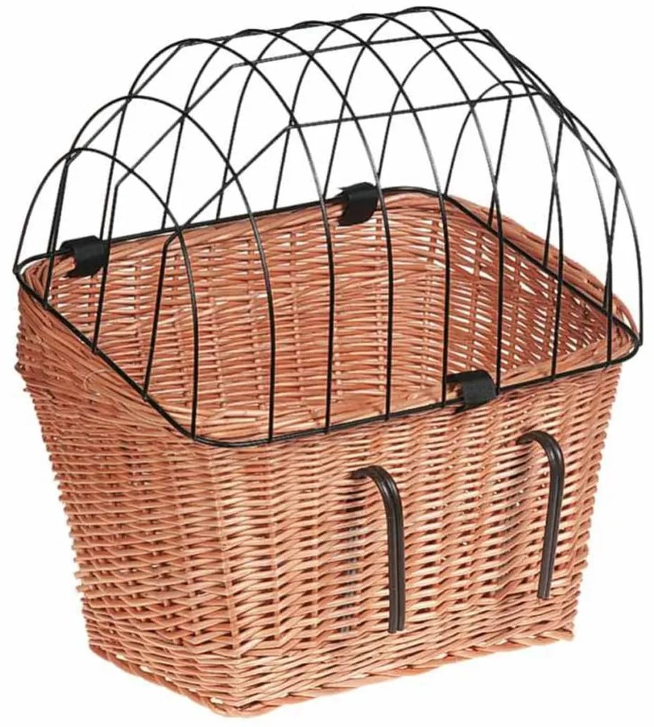 417630 FLAMINGO Cesto transporte cães p/ bicicleta 45x30x49 cm salgueiro