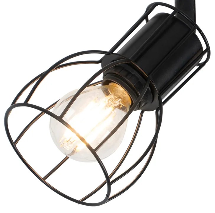 Candeeiro de teto moderno preto 2 luzes ajustáveis - Botu Moderno