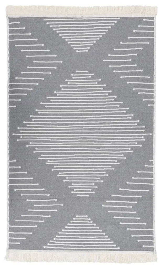 vidaXL Tapete 120x180 cm algodão cinzento-escuro