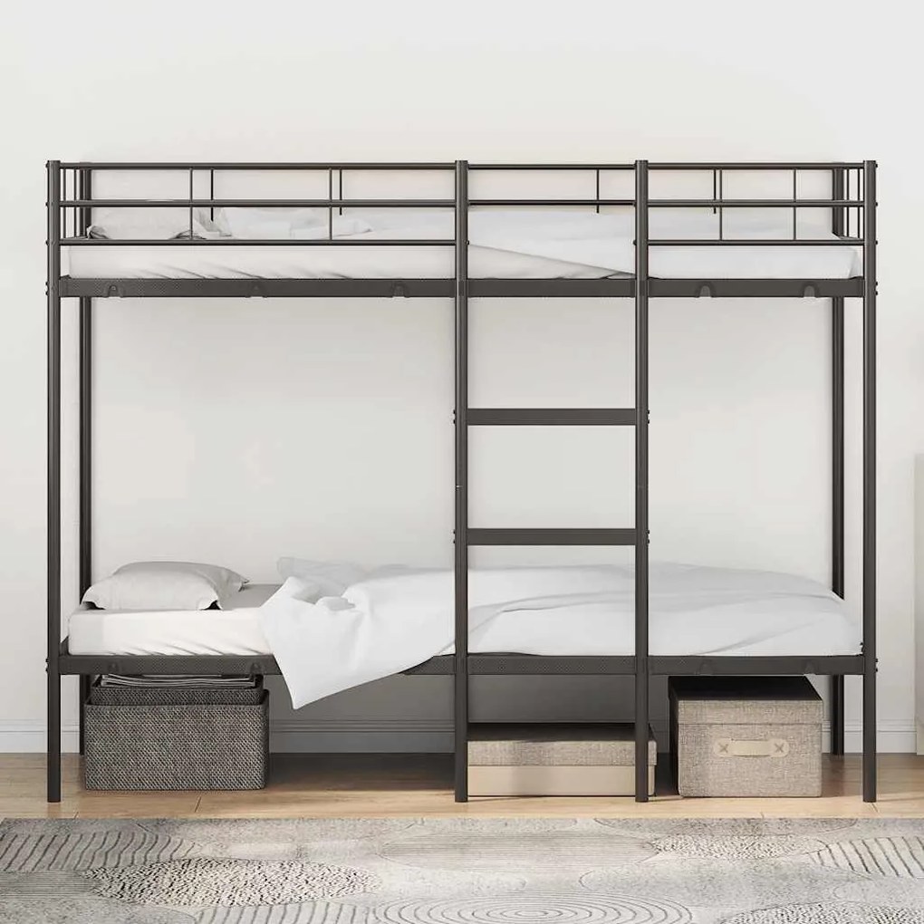 Beliche sem colchão 75x190 cm aço preto