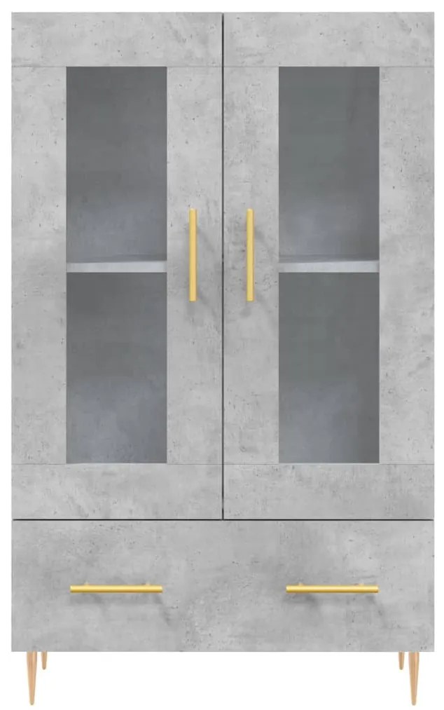 Aparador alto 69,5x31x115 cm derivados de madeira cinza-cimento