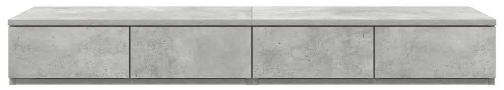 Mesa de Gavetas Cinza Betão 120x36,5x16,5 cm Madeira de Engenharia
