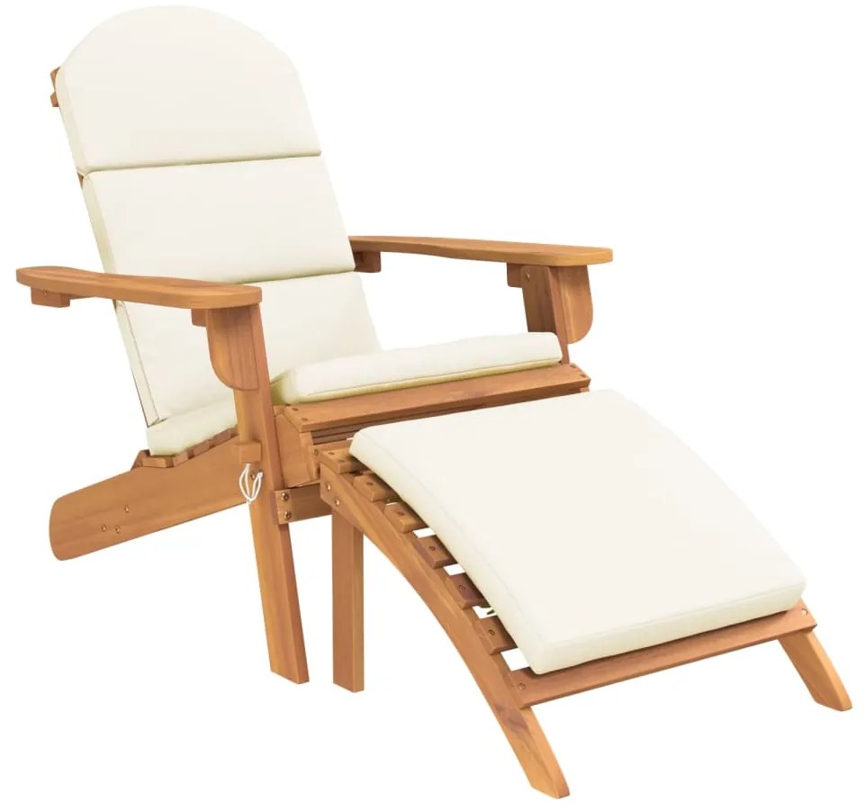 3 pcs conjunto lounge de jardim Adirondack acácia maciça