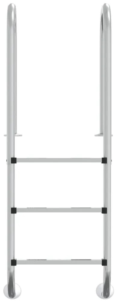 Escada de piscina 54x38x158 cm aço inoxidável 304