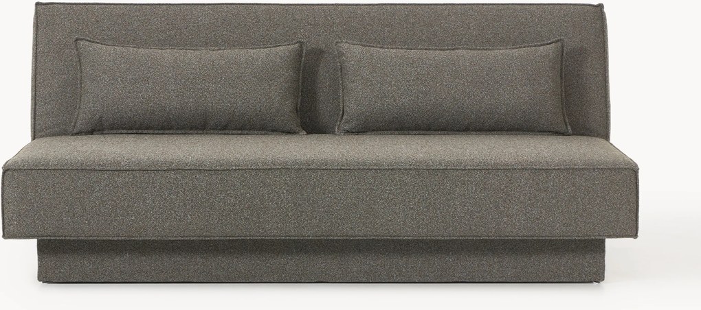 Sofá-cama em bouclé com arrumação David (2 lugares)