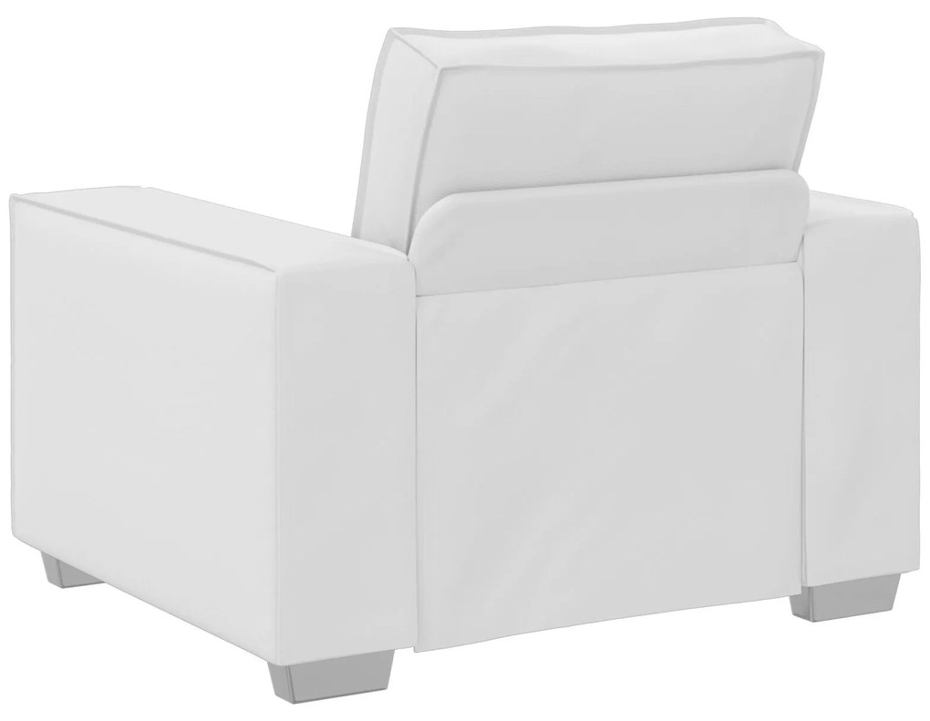 Poltrona vidaXL Branca 59 cm em Pela Sintética