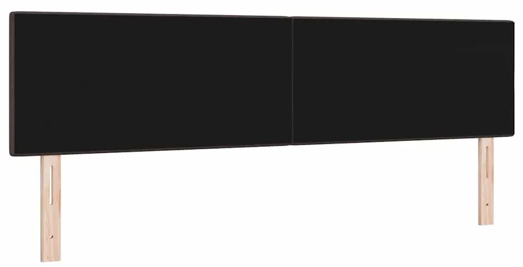 Cabeceira LED Almofadada Marrom Escuro de 90 cm em Tecido