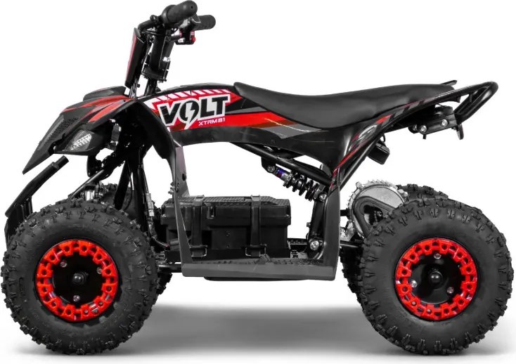 Mini moto 4 elétrica infantil - VOLT 1000 W 36 V, com 3 velocidades reguláveis, c/ marcha atrás Vermelha