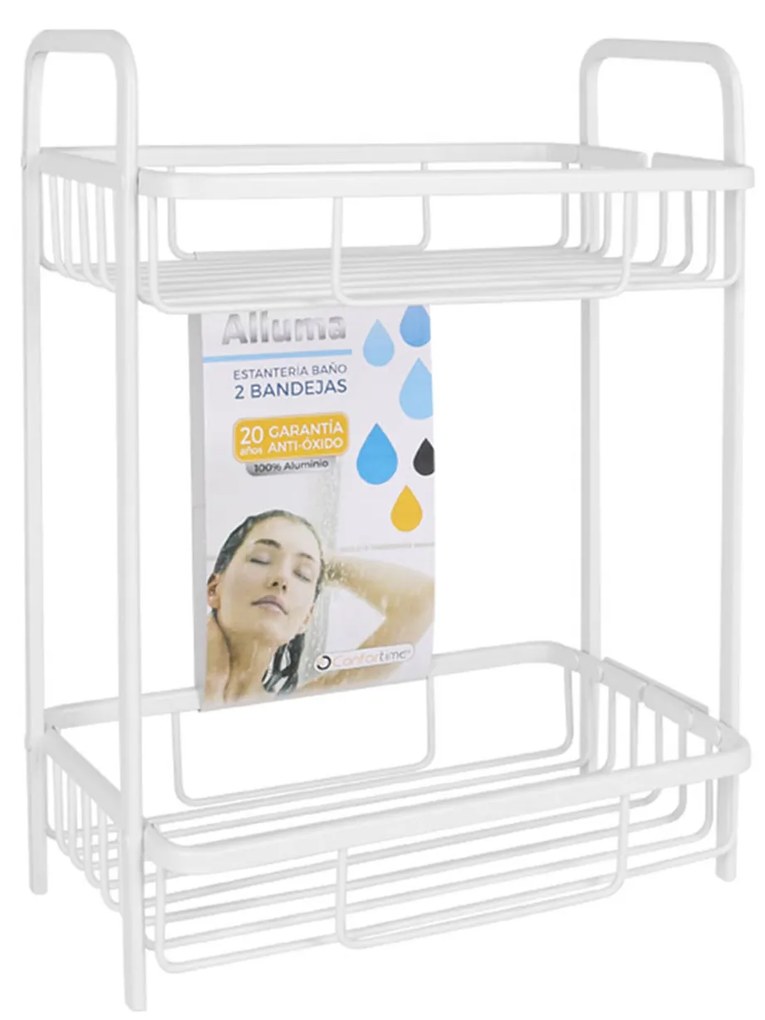 Suporte Banho Alluwhite 2 Bandejas 29X18X40cm