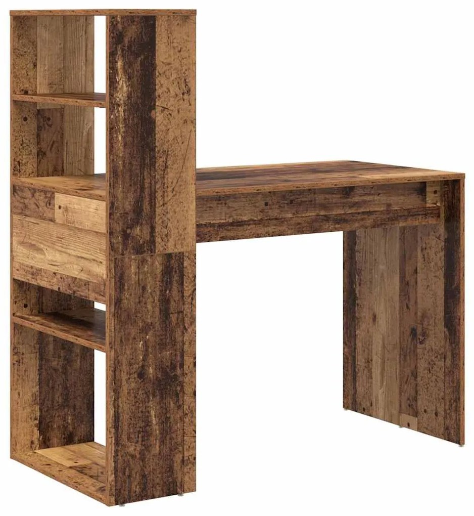 Secretária com Armazenamento Madeira Antiga 113x54x120 cm Madeira Enge
