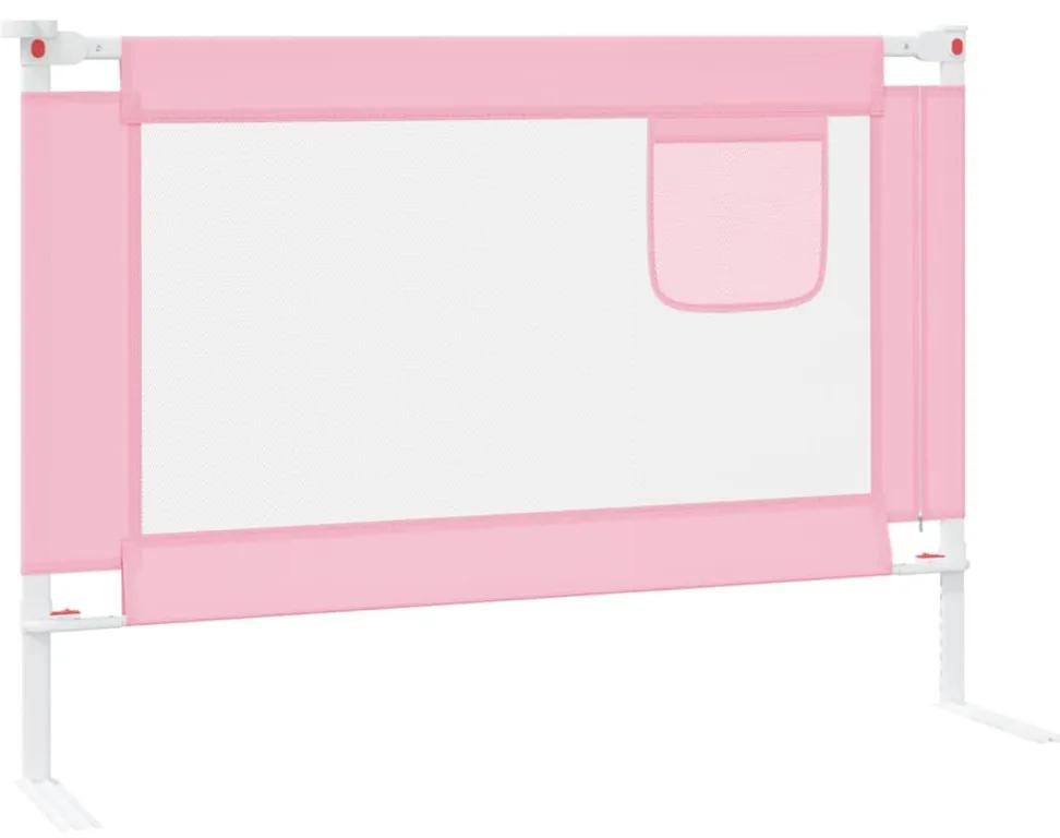 Barra de segurança p/ cama infantil tecido 90x25 cm rosa