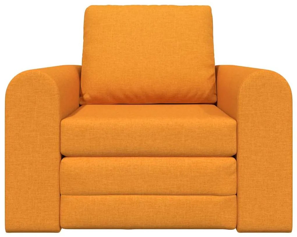 Sofá Cama de Chão 2-em-1 Amarelo Escuro 98x71x83 cm Tecido