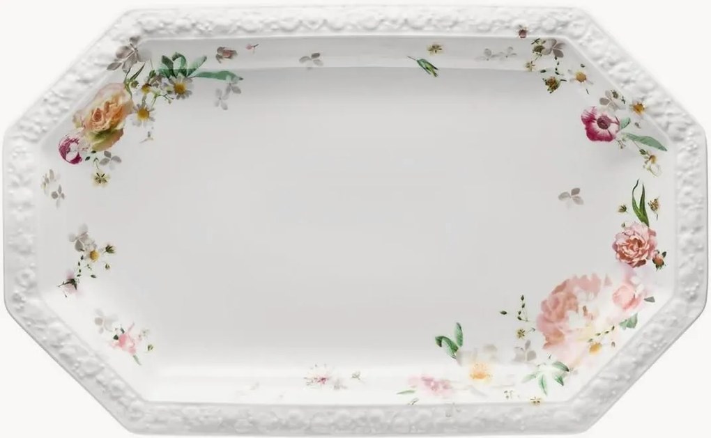 Travessa em porcelana Maria Pink Rose