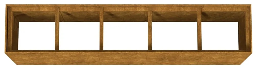 Canteiro elevado de jardim 200x40x80 cm aço corten