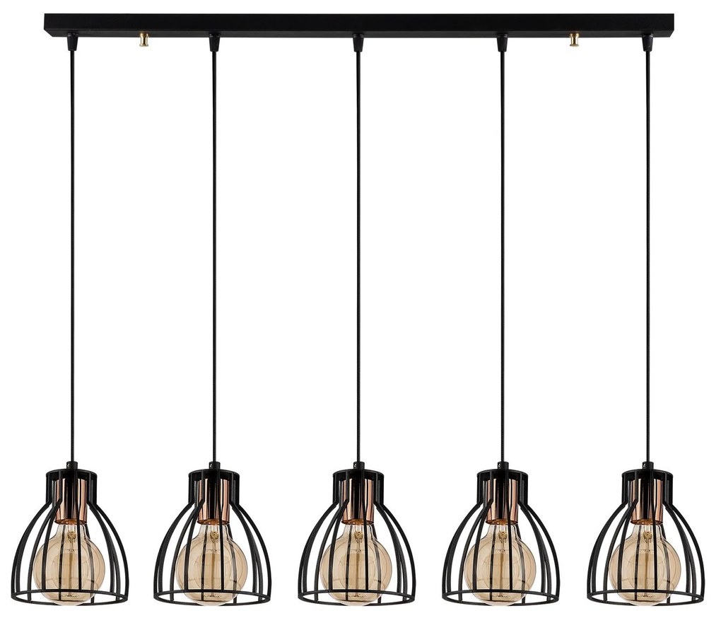 Candeeiro de Teto Kemah – Preto – Diâmetro 85 cm, Altura 108 cm