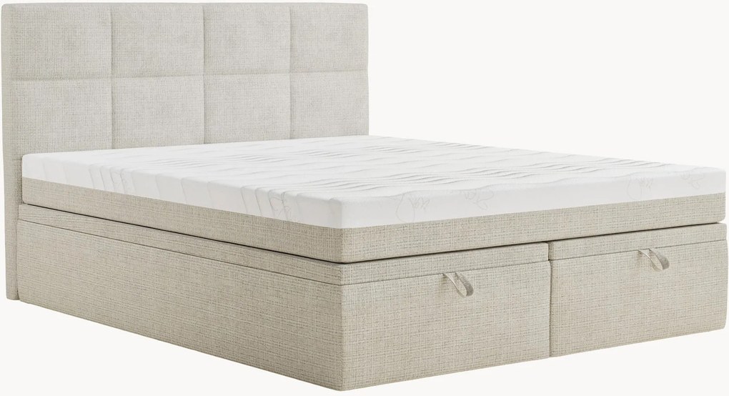 Cama divã em chenille artesanal com arrumação Umage, H3