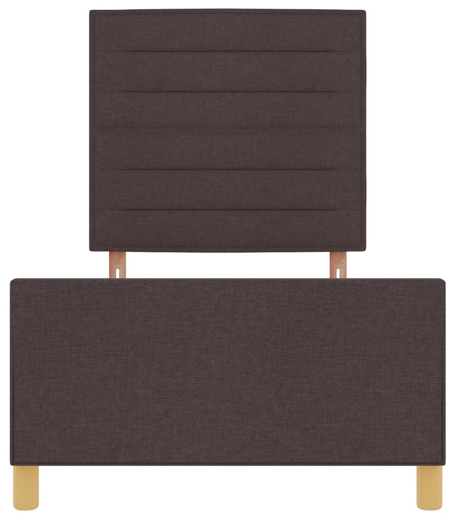 Cama vidaXL Marrom Escuro 90x200 cm Tecido