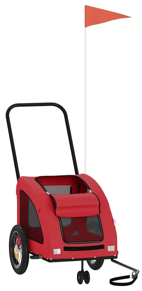 Reboque bicicleta animais tecido oxford/ferro vermelho
