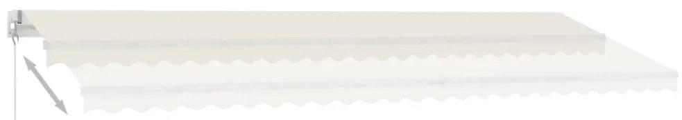 Toldo retrátil manual independente 500x350 cm cor creme