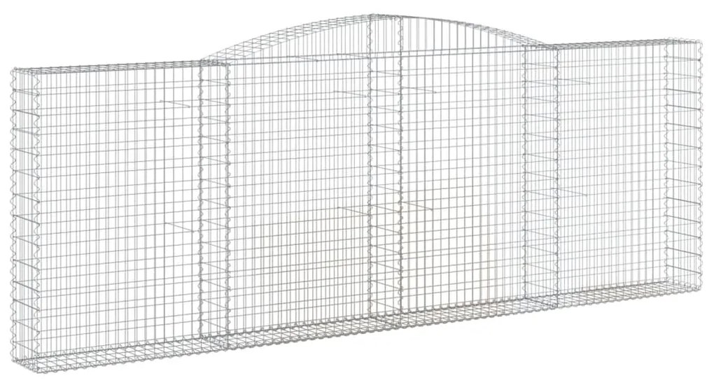 Cestos gabião arqueados 2pcs 400x30x140/160cm ferro galvanizado