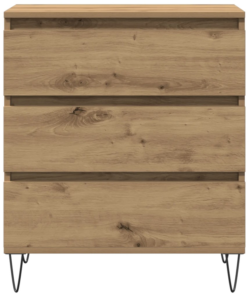 Sideboard vidaXL com Gavetas Carvalho Artesanal 60x35x70 cm Madeira de