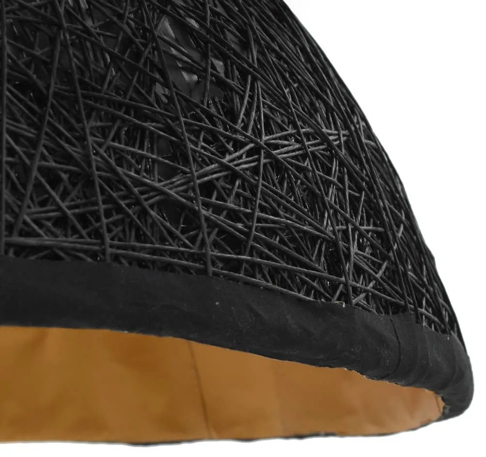 Candeeiro suspenso preto e dourado Ø70 cm E27