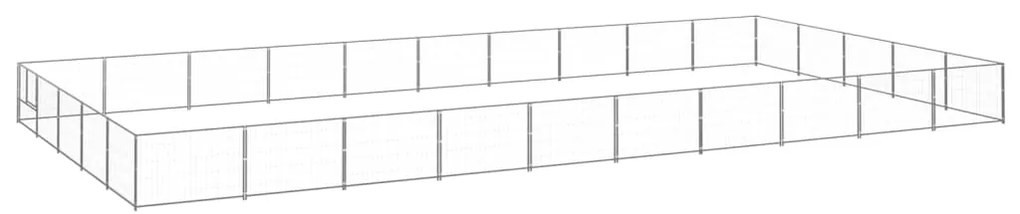 Canil para cães 50 m² aço prateado