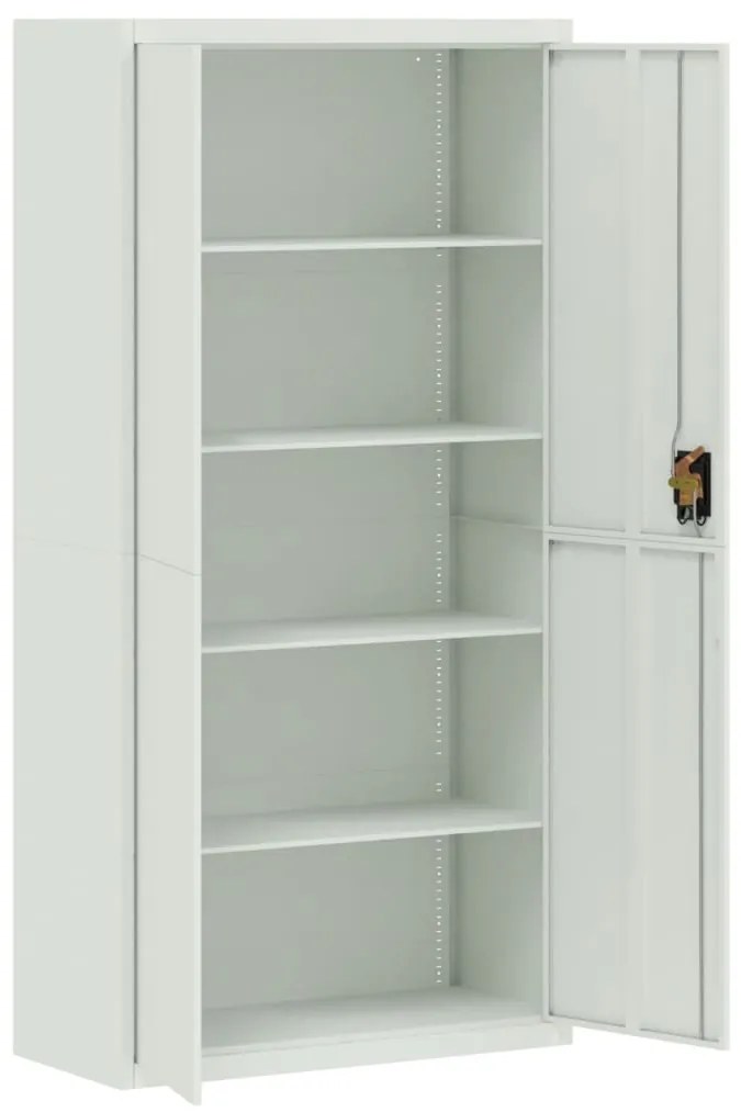 Arquivador 90x40x220 cm aço cinzento-claro