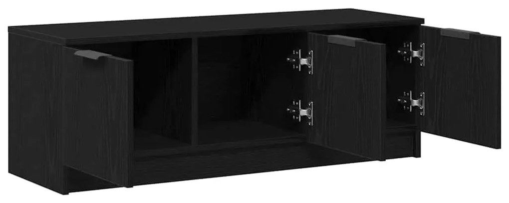 Armário para TV vidaXL Preto Carvalho 102x35x36,5 cm Madeira Engineere