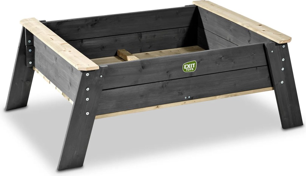Mesa de brincar exterior com caixa de areia para crianças 90x50x146 cm Aksent Cinzenta