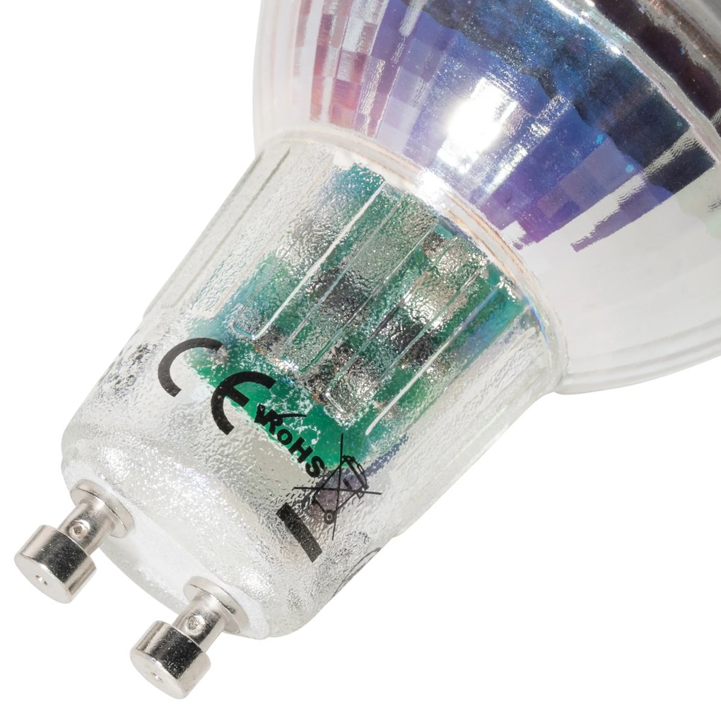 Conjunto de 5 GU10 dimbare LED lamp 3W 200 lm 2200 - 6500K