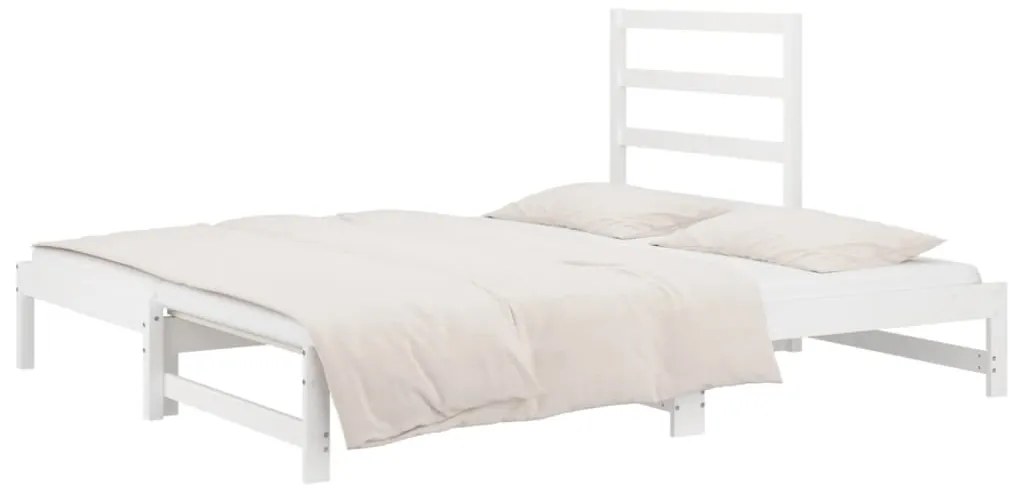 Sofá-cama de puxar 2x(90x200) cm pinho maciço branco