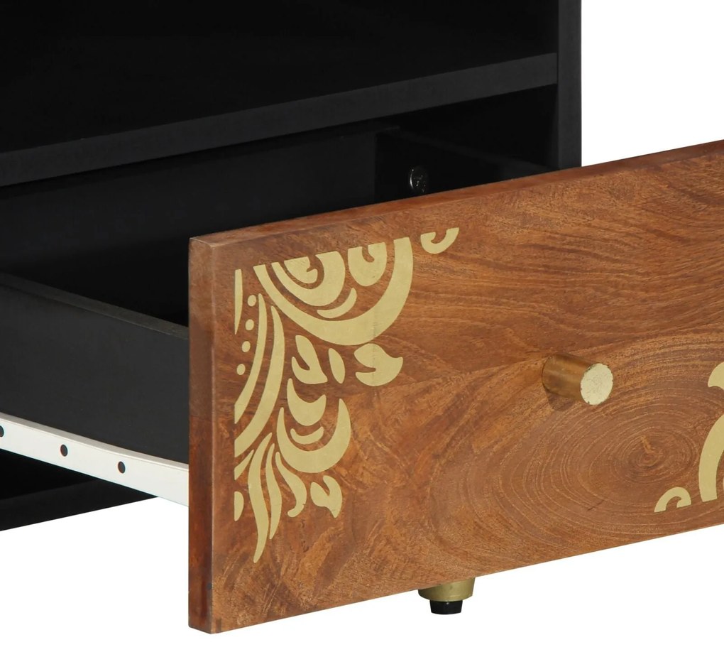 Mesa de Café 80x54x40 cm Madeira Sólida de Mangueira