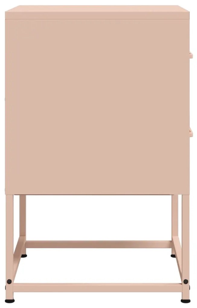 Mesa de cabeceira 36x39x60,5 cm aço rosa