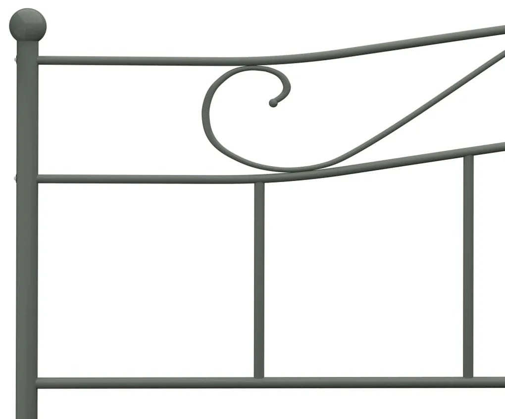 Estrutura de cama 180x200 cm metal cinzento