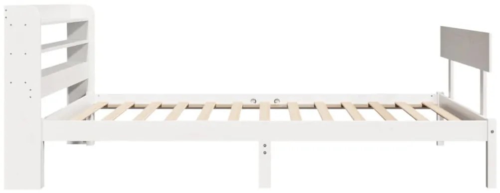 Cama sem colchão 90x190 cm madeira de pinho maciça branco