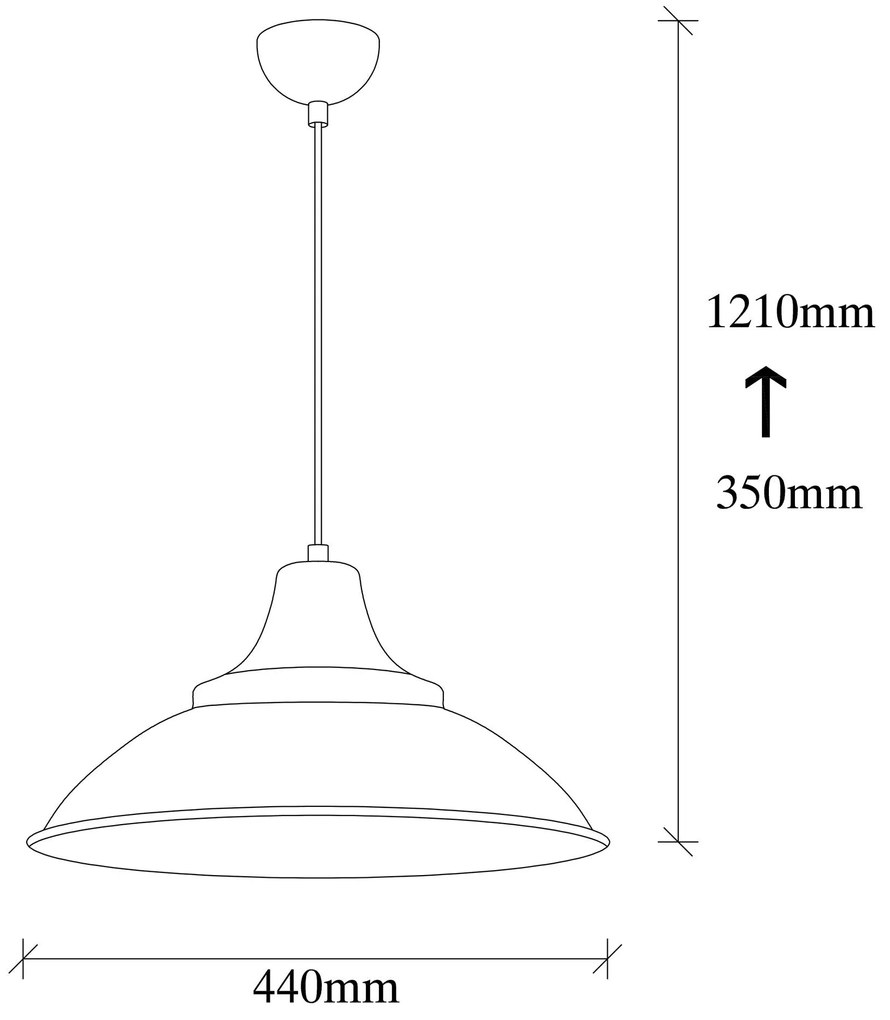 Candeeiro de Teto Saglam – Preto e Dourado – Diâmetro 44 cm, Altura 12