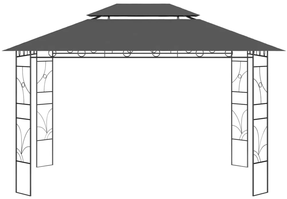 Gazebo 4x3x2,7 m 160 g/m² antracite